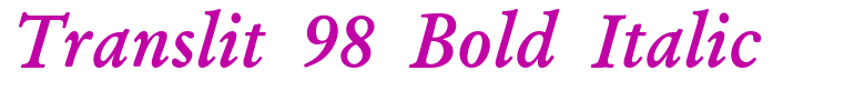 Translit 98 Bold Italic